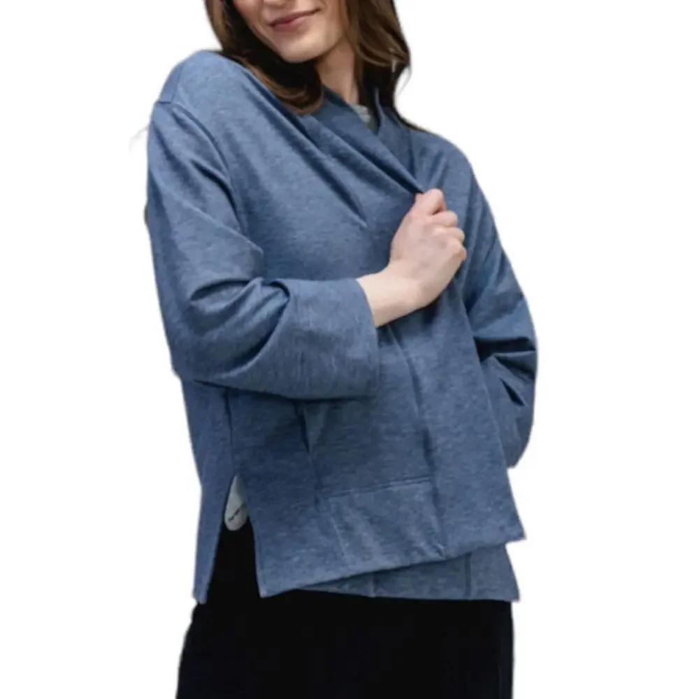 Ministry of Supply Women's Blue Fusion Terry Cardigan Size M